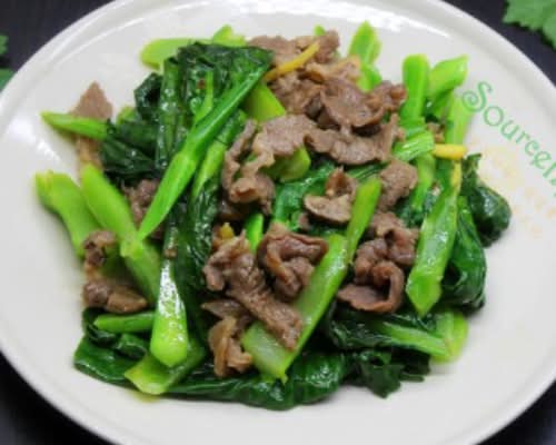 牛肉炒芥蓝 Beef, Chinese Broccoli with Oyster Sauce